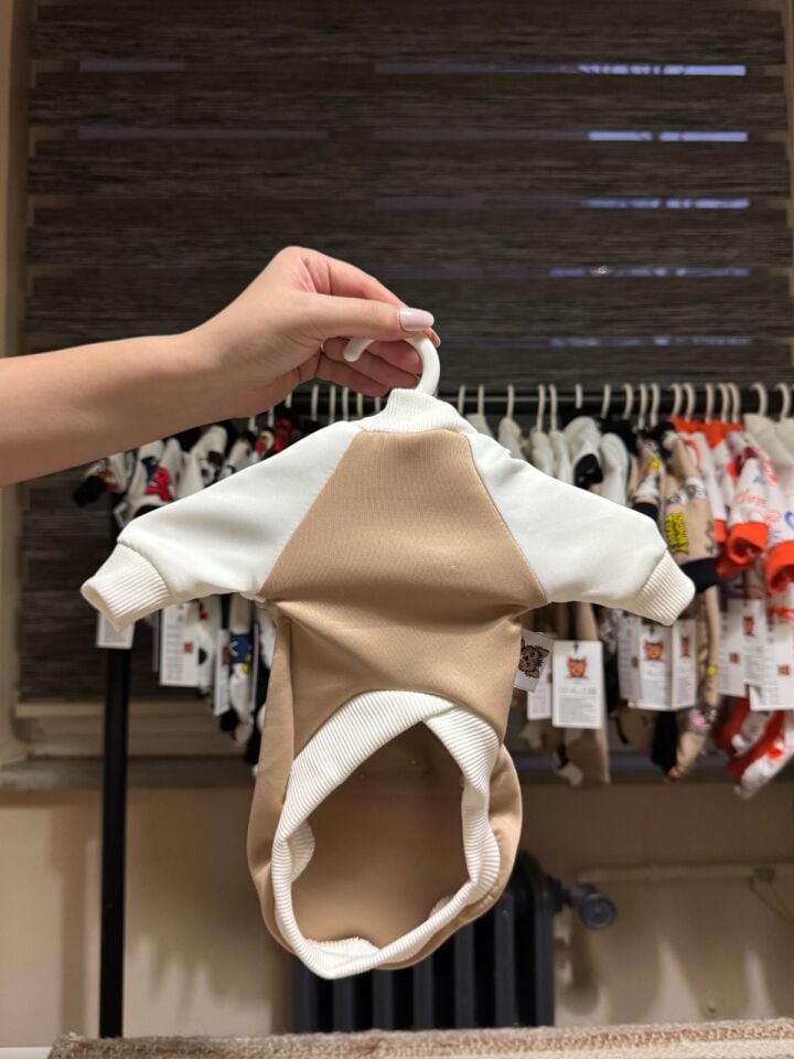 Bej Renk Basic Köpek Kıyafeti-Soft Touch Shirt