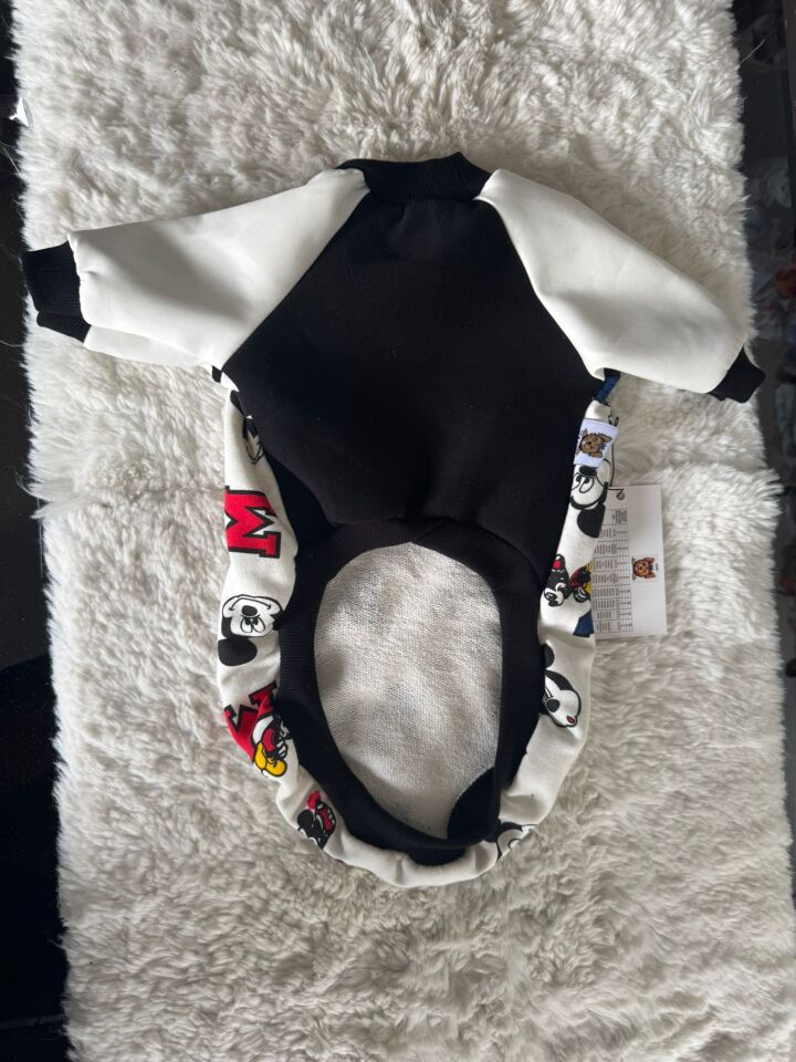 Mickey Mouse Desenli SİYAH Köpek Kıyafeti-Happy Paws Black Mickey Sweat
