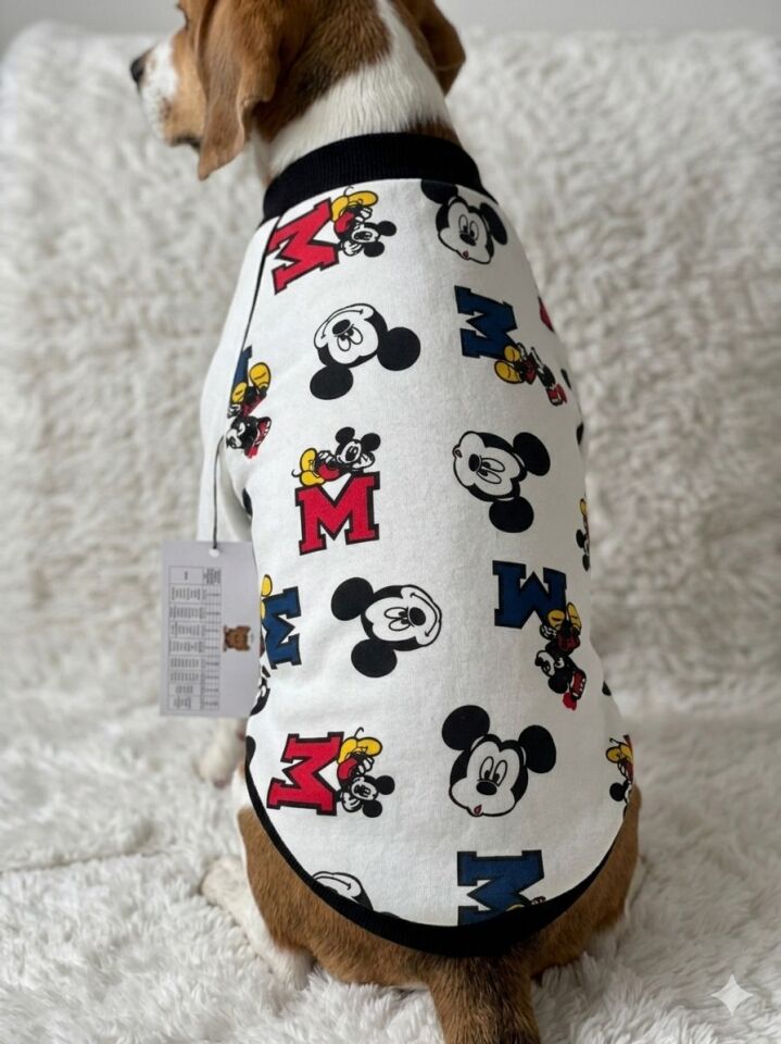 Mickey Mouse Desenli SİYAH Köpek Kıyafeti-Happy Paws Black Mickey Sweat
